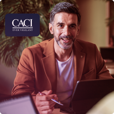 Team at CACI completing AWS certification training through Skillsoft’s skills management and learning programs.
